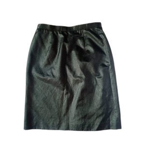 Vintage Handmade Glittery Green Pencil Skirt - Small